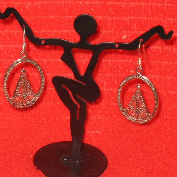 INDONESIAN BALI JAVA ISLAND 925 SILVER EARRINGS - Picture 1 of 2